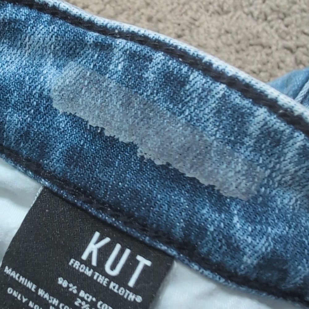 Kut From The Kloth High Rise Straight Leg Jeans Size 8 Medium Wash - Picture 11 of 12
